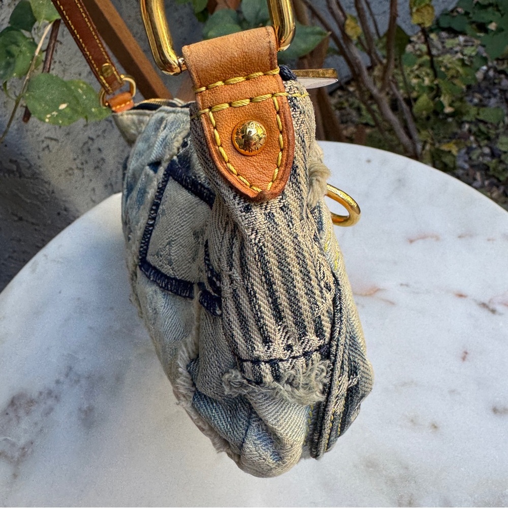 Louis Vuitton Denim Patchwork Pouchy Shoulder Bag - Picture 12 of 16